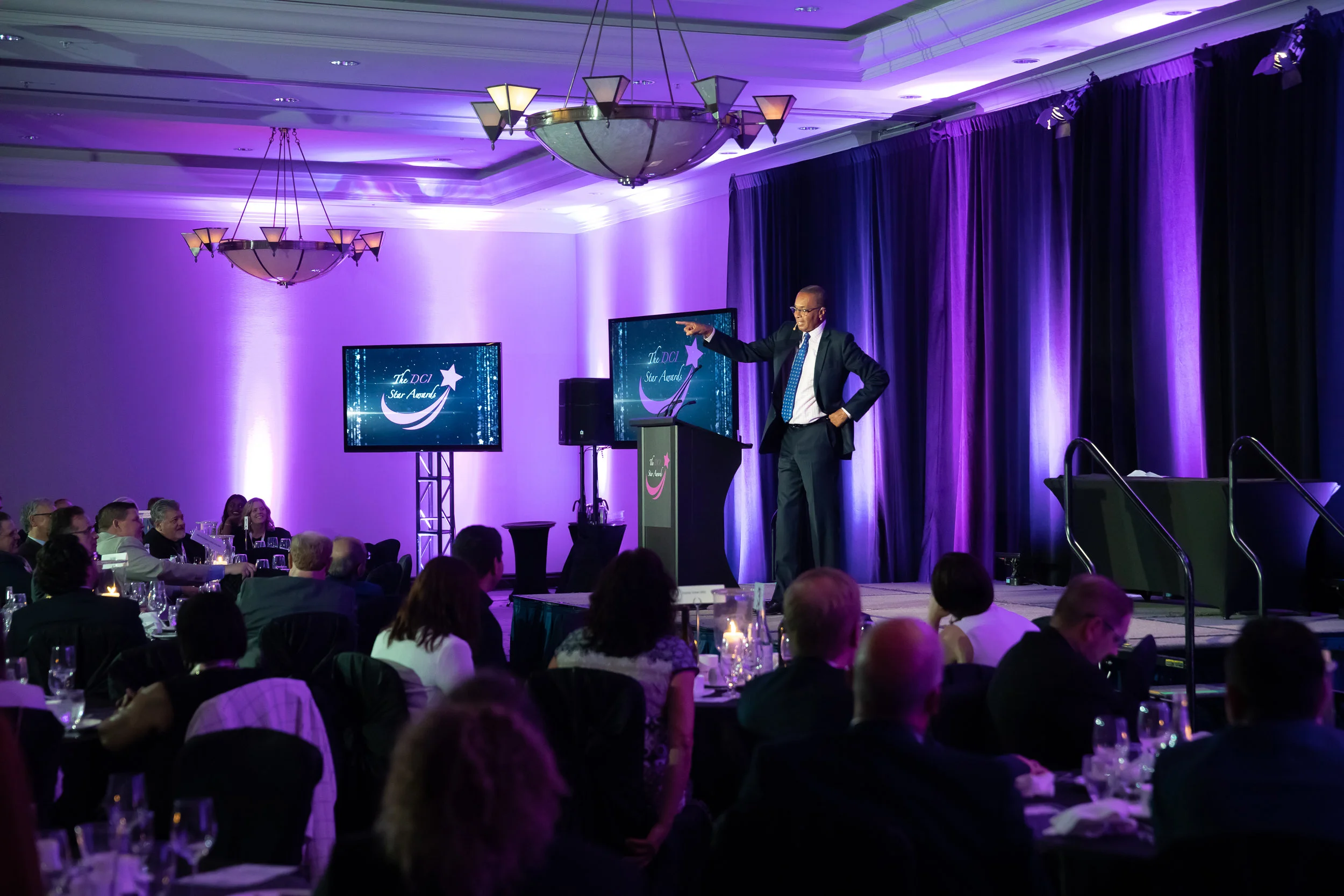 Evening Host and Comedian, Evan Carter emcees the annual DCI Star Awards which commenced during the evening Gala Dinner of the 2019 DCI Business Summit.