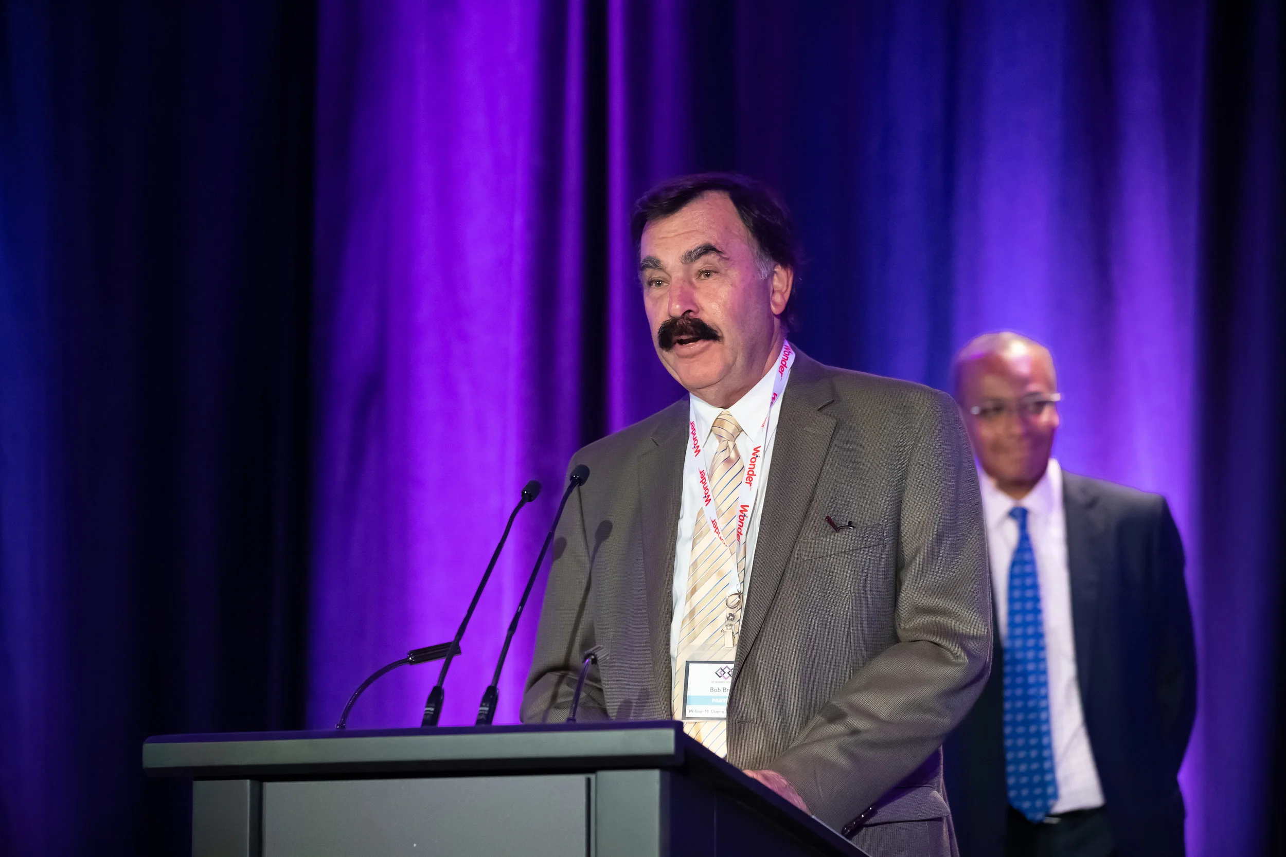 Bob Brema (William M. Dunne & Associates) accepts award on behalf of Chapman's Ice Cream
