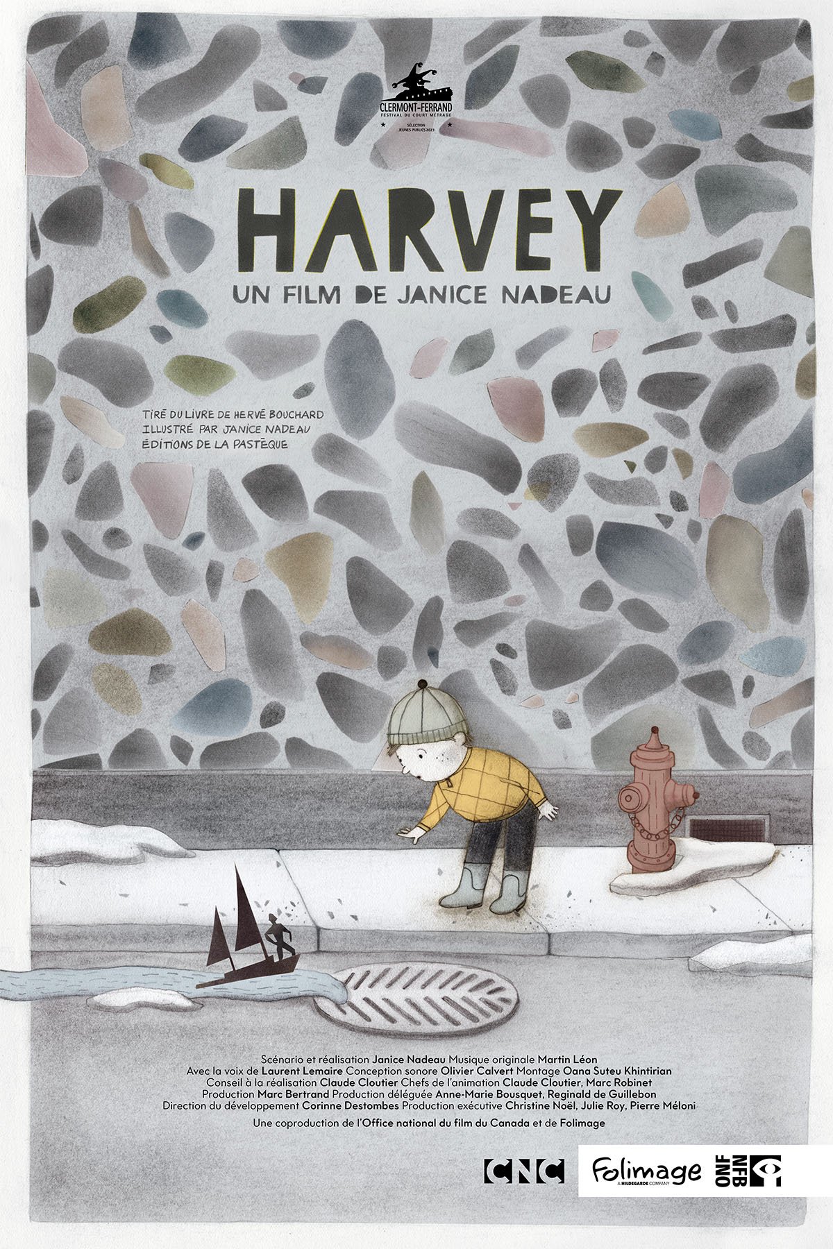 Affiche du film HARVEY, réalisation de Janice nadeau (ONF, Folimage, 2023)