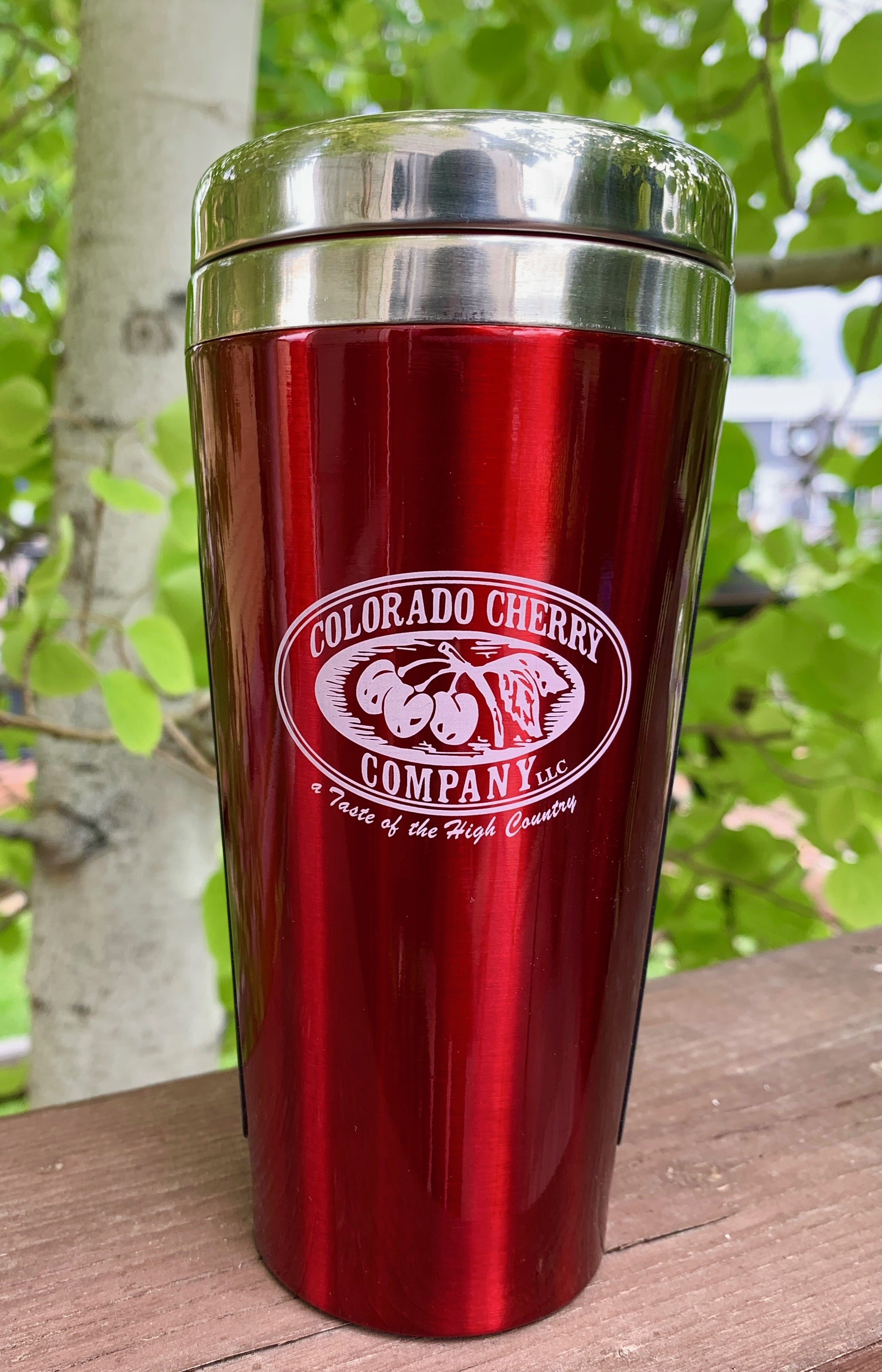 Travel Mug 15 oz Insulated Stainless Steel — COLORADO CHERRY COMPANY