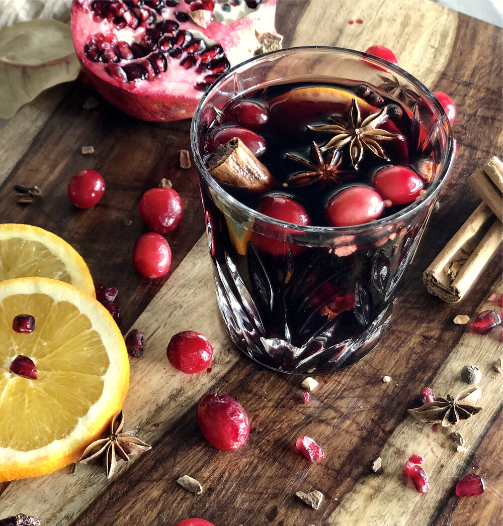 Heart Warmer  Mulled Cranberry Lemon Wine