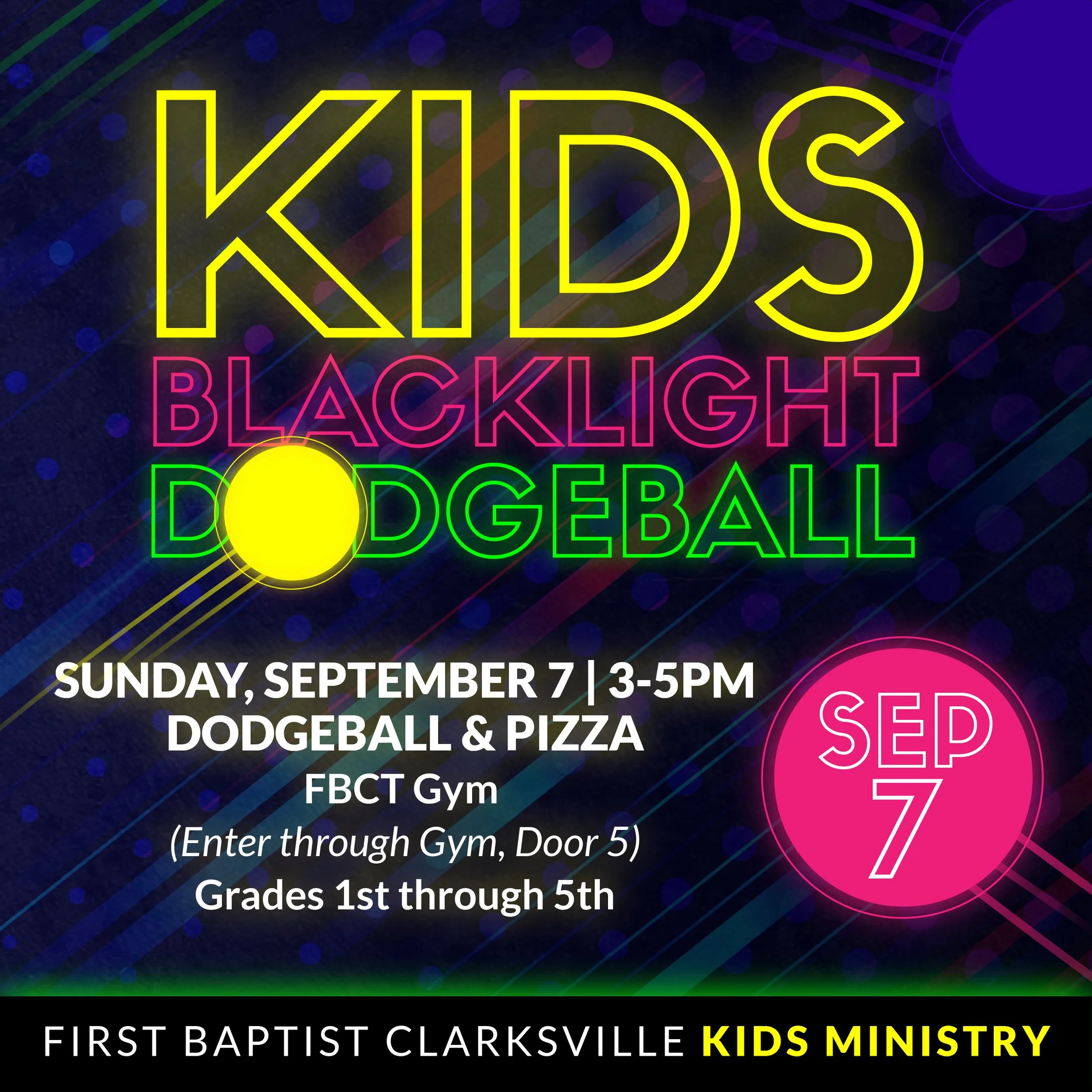Kids' Blacklight Dodgeball