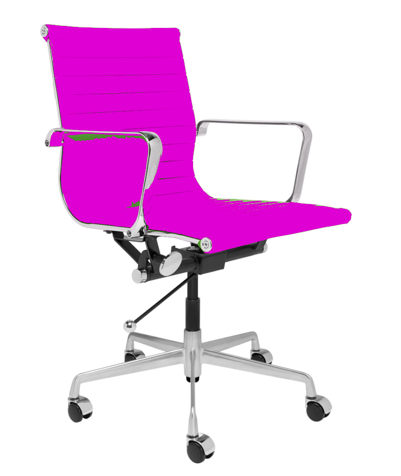 Leather rolling chair magenta.png