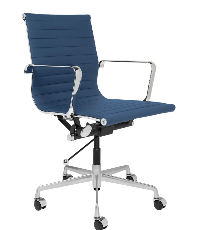 Leather rolling chair Blue.png