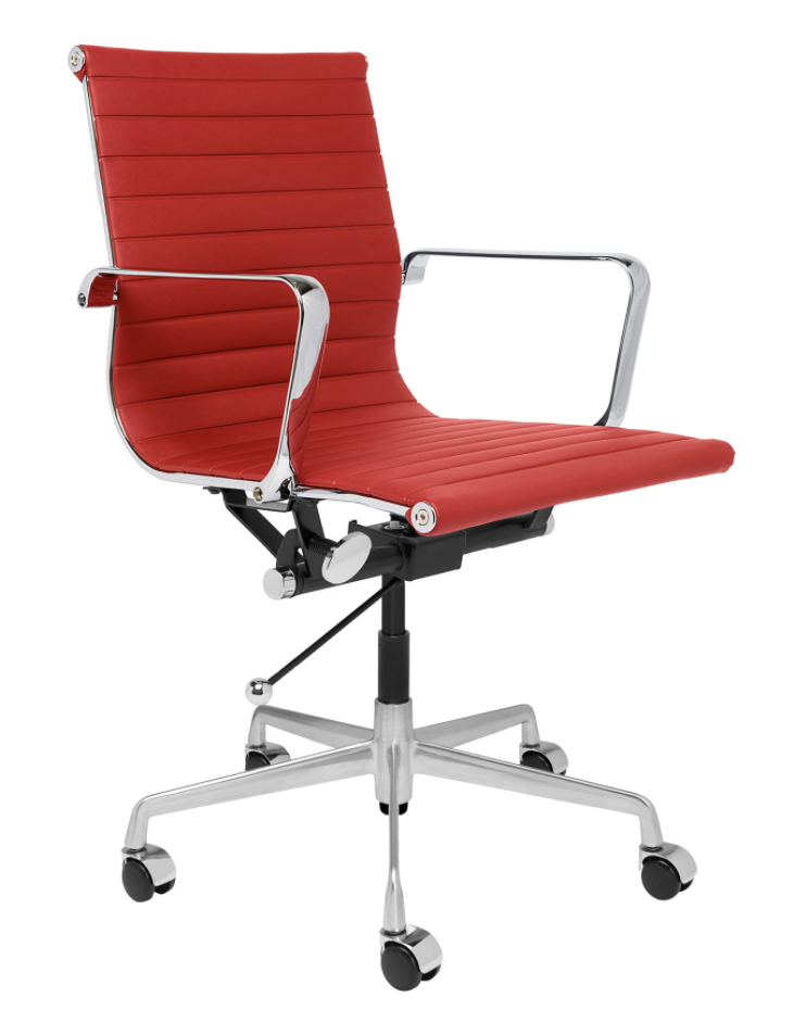Leather rolling chair red.png