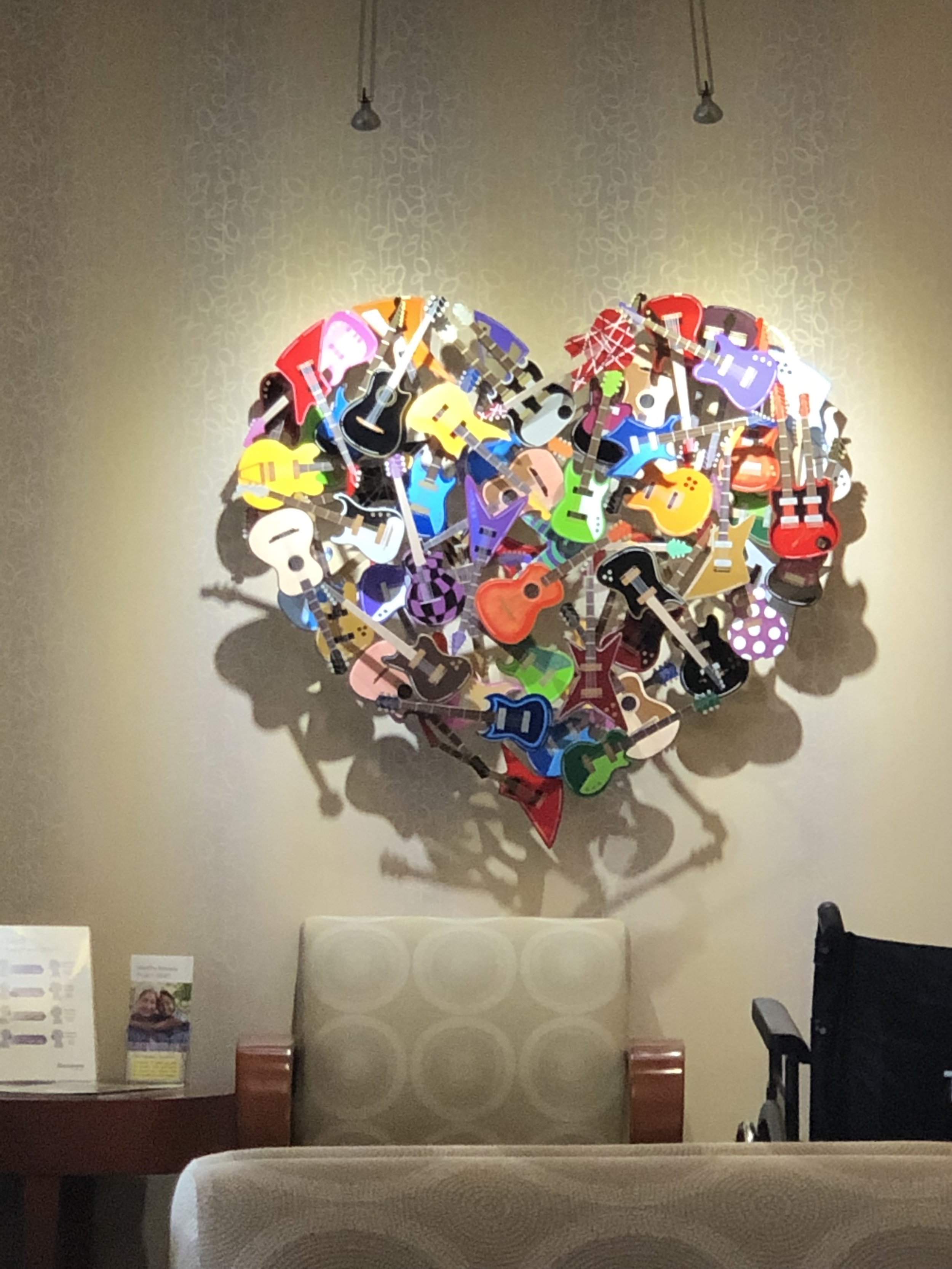A sculpture in the cardiac wing of the hospital