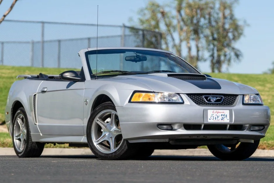 For Sale: 1999 Ford Mustang GT “35th Anniversary” Convertible (silver, 4.6L V8, 5-speed manual, 53K miles)