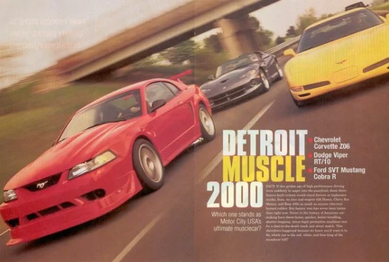 2000 Ford Mustang Cobra R vs. Chevrolet Corvette Z06 vs. Dodge Viper RT/10