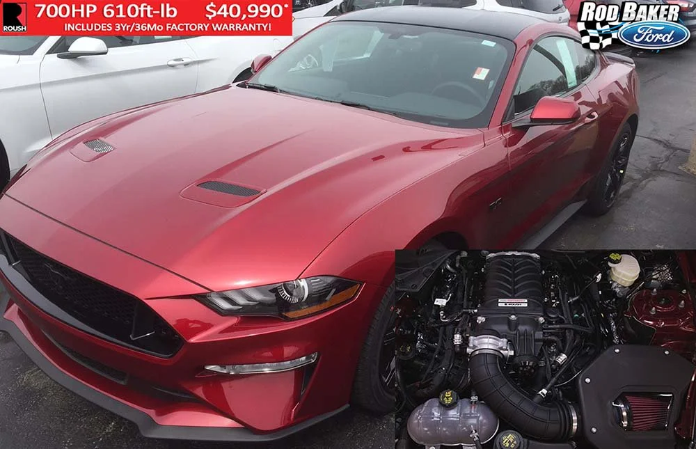 Rod Baker Ford is Now Offering 700 Horsepower Roush Supercharged 2018 'RBF' Mustang GTs Starting at $40,990