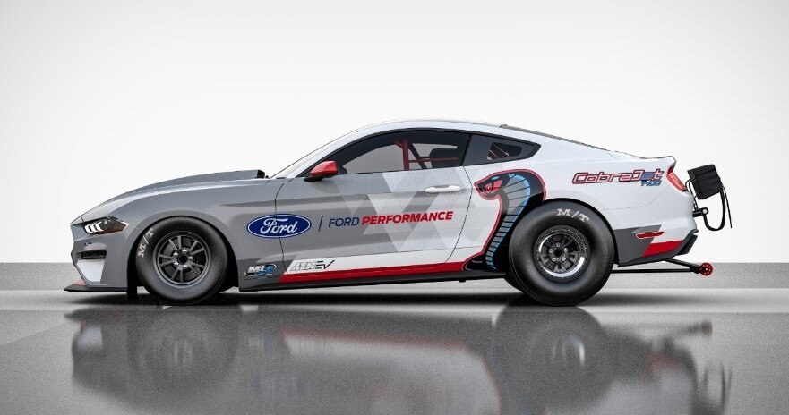 Electric Ford Mustang Cobra Jet Crowns 52 Years of Drag Racers