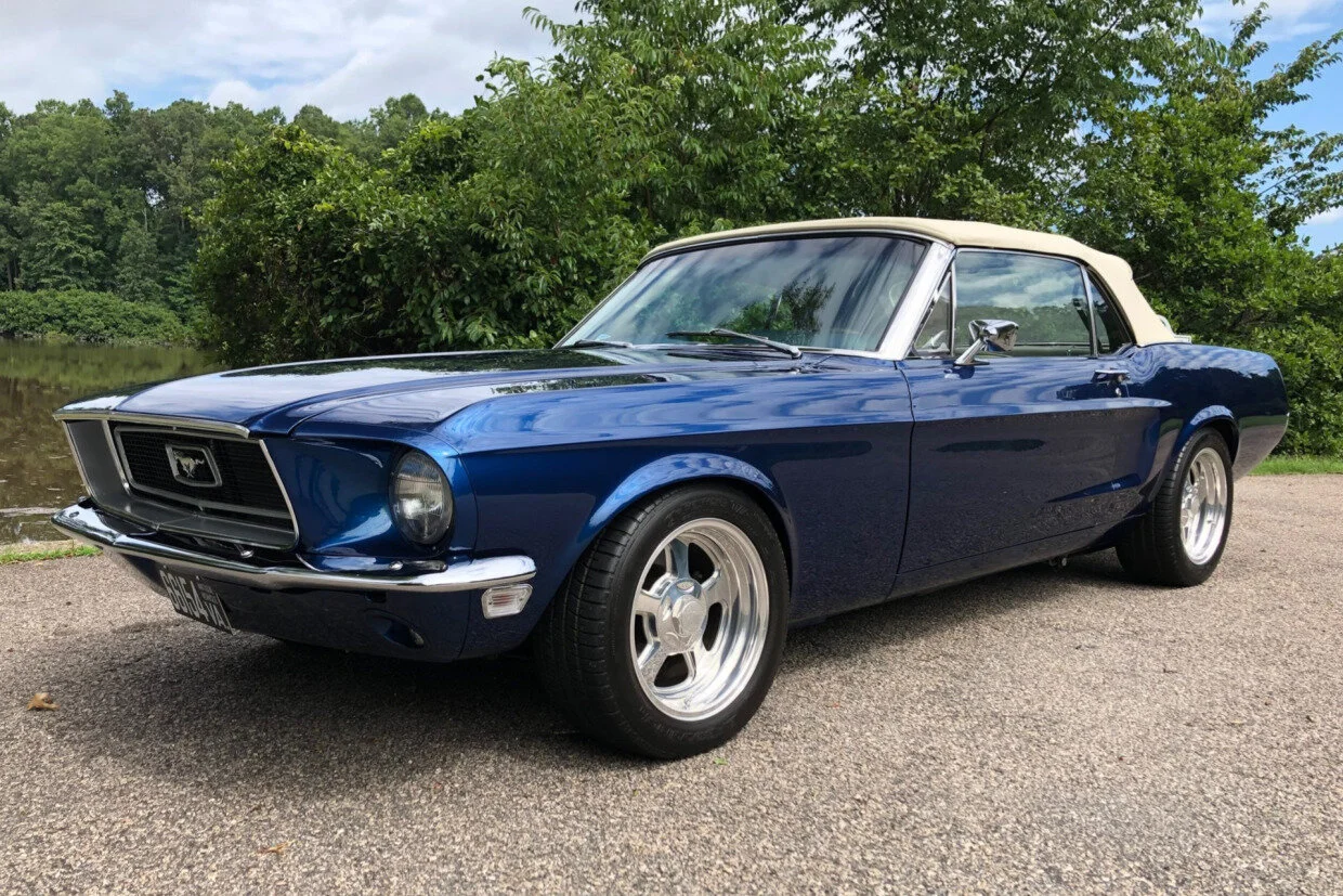 For Sale: 1968 Ford Mustang Convertible Restomod (blue, 351ci V8, 4-speed auto)