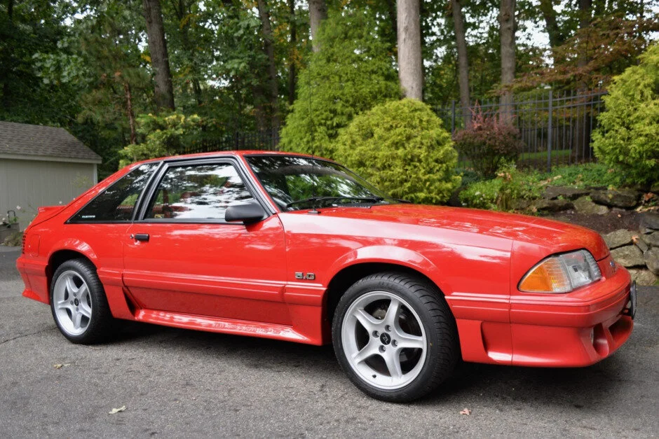 For Sale: 1990 Ford Mustang GT (Bright Red, 5.0L V8, 5-speed, 6600 miles)