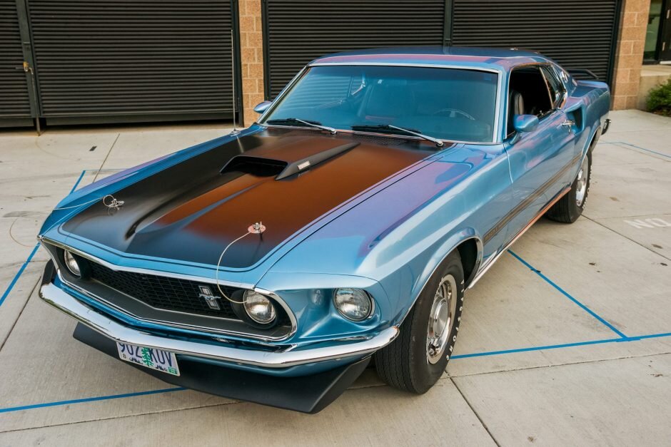 For Sale: 1969 Ford Mustang Mach 1 (Winter Blue, 390ci V8, 4-speed) —  StangBangers