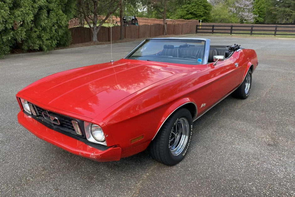 For Sale: 1973 Ford Mustang Convertible (red, 302ci V8, 3-speed auto)