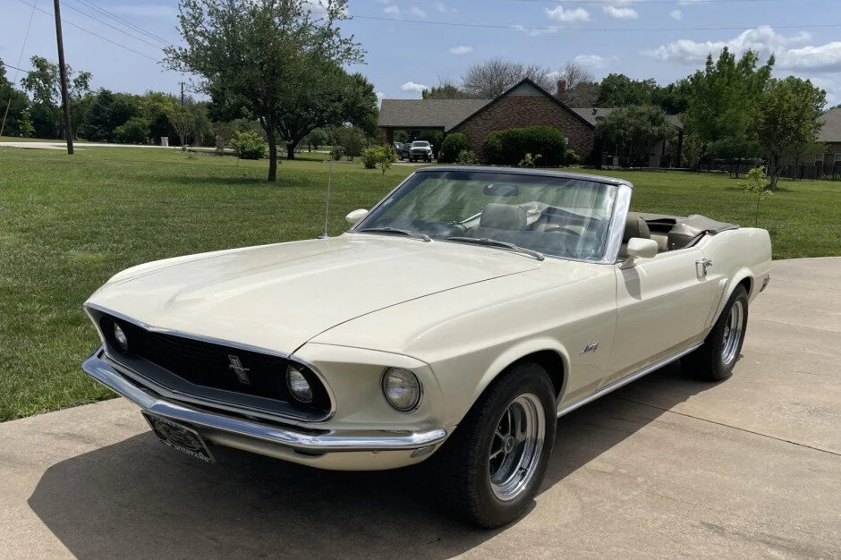 For Sale: 1969 Ford Mustang Convertible (Wimbledon White, 302ci V8, 3-speed auto)