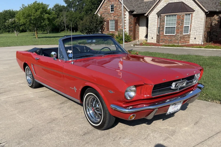 For Sale: 1964-1/2 Ford Mustang Convertible (red, 260ci V8, 3-speed auto)