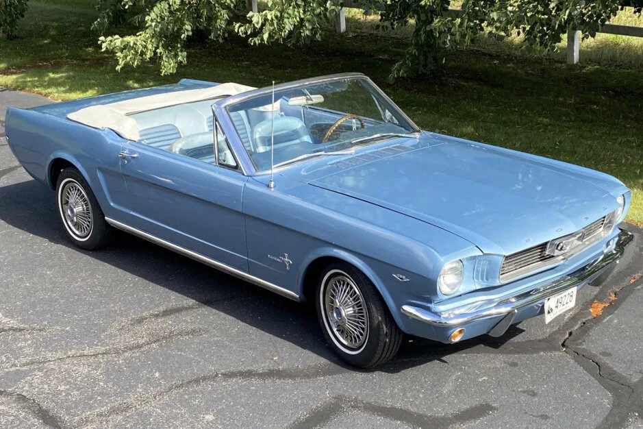 For Sale: 1966 Ford Mustang Convertible (light blue, 289ci V8, 3-speed)