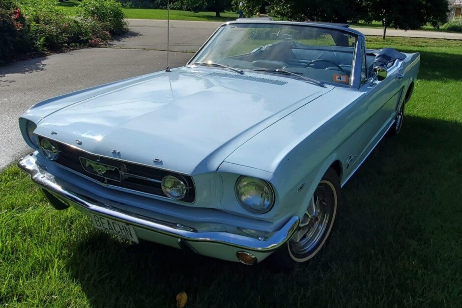 Light Blue Mustang Convertible 1965
