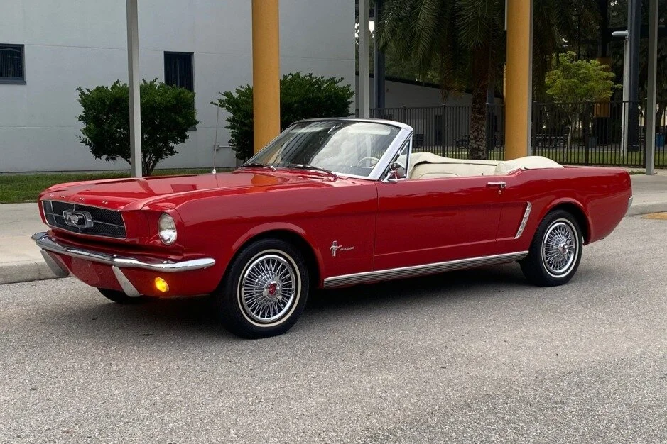 For Sale: 1965 Ford Mustang Convertible (Poppy Red, T-code, 200ci inline-six, 3-speed auto, 48K miles)
