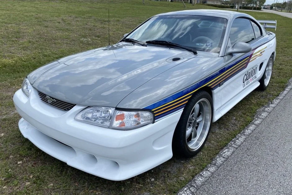 For Sale: 1995 Ford Mustang GT "Clarion" Coupe (silver/white, modified, supercharged 5.0L V8, 4-speed auto, 36K miles)