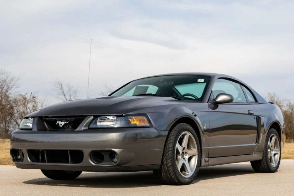 For Sale: 2003 Ford Mustang SVT Cobra Coupe (#4168, Dark Shadow Grey, supercharged 4.6L V8, 6-speed manual, 2200 miles)