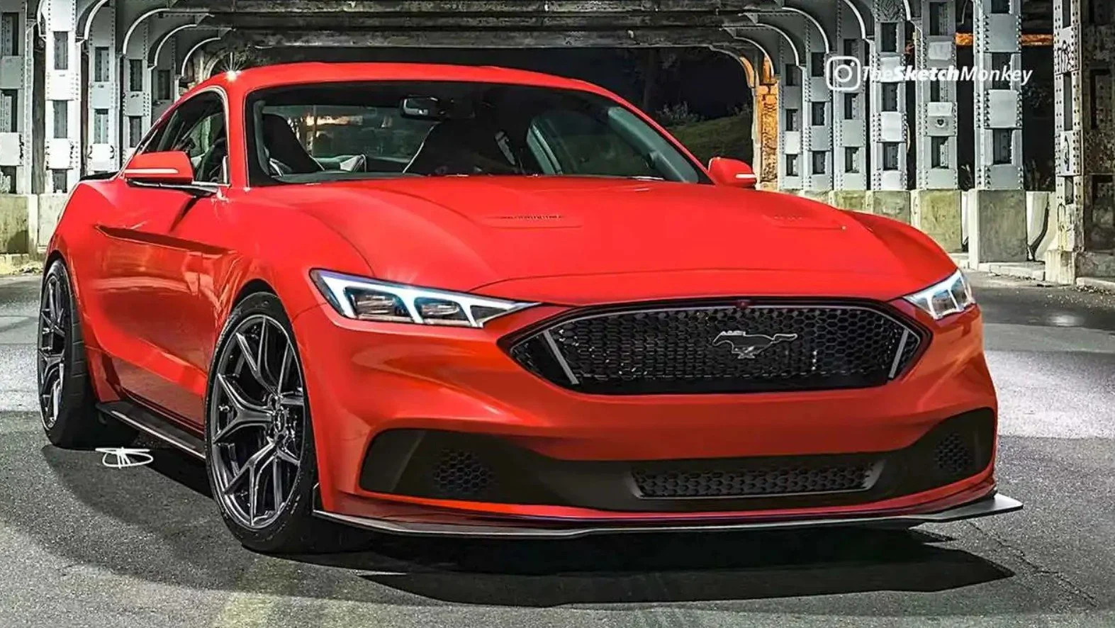 2024 Ford Mustang Rendering (The Sketch Monkey)