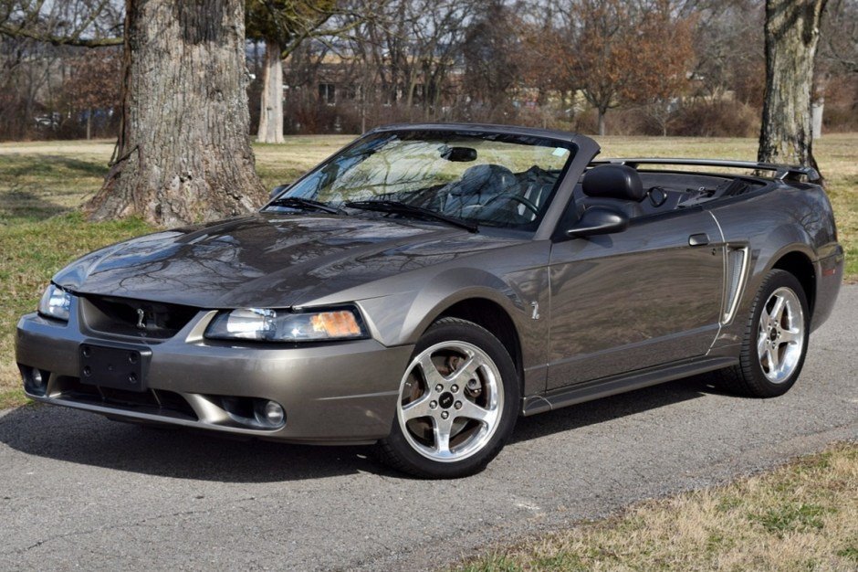 For Sale: 2001 Ford Mustang SVT Cobra Convertible (#2548, Mineral Gray, 4.6L V8, 5-speed manual, 44K miles)