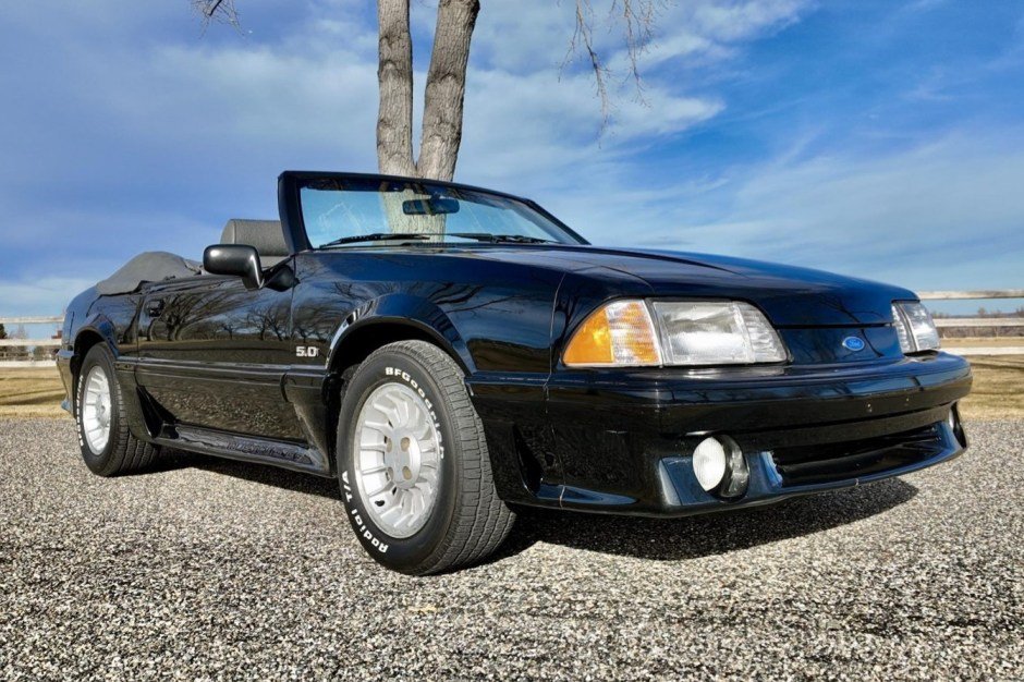 For Sale: 1989 Ford Mustang GT Convertible (dark purple, 5.0L V8, 4-speed auto, 83K miles)