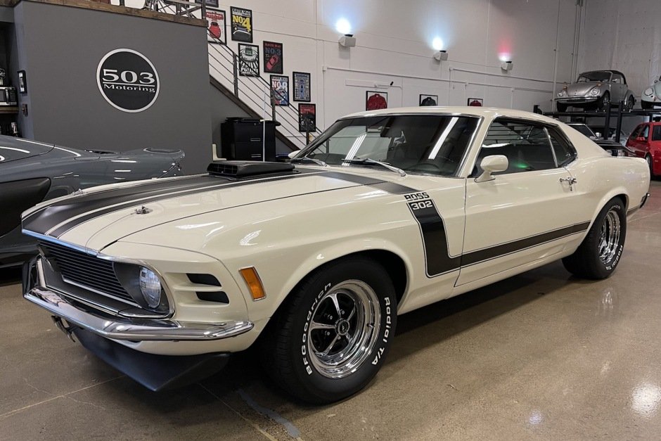 For Sale: 1970 Ford Mustang Boss 302 (white, black stripes, 302ci V8, 4 ...