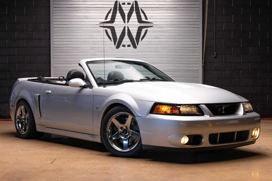 For Sale: 2003 Ford Mustang SVT Cobra Convertible (silver, modified, supercharged 4.6L V8, 6-speed manual, 58K miles)