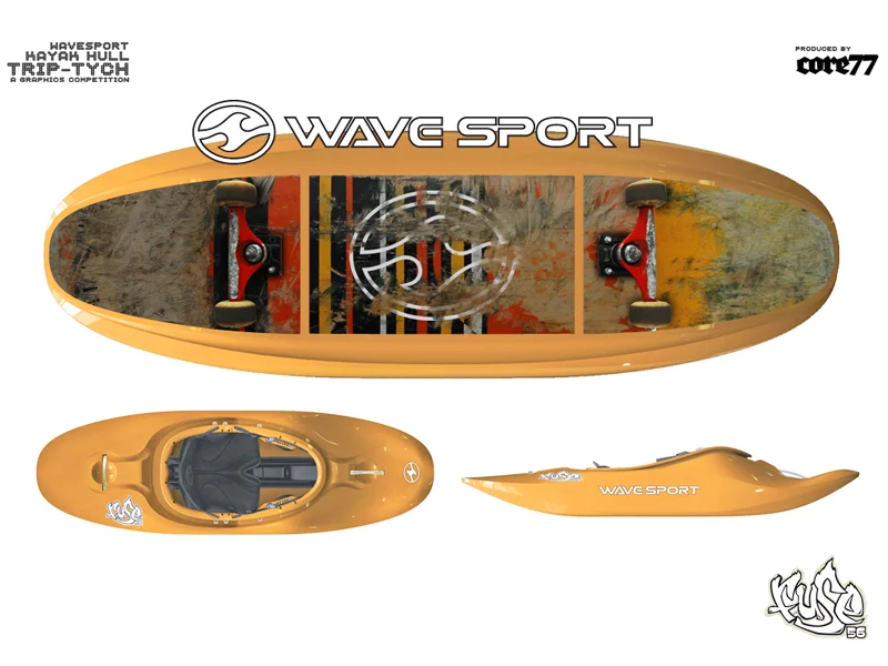 Core77 hosted a contest sponsored by Wavesport Kayaks to design the base graphics for one of their freestyle models. Sticking with the freestyle theme I looked to my favourite sport for inspiration, skateboarding. My design was select as a top 5 finalist and I was the recipient of a cash prize, in addition a limited prodcution run of my design was produced and sold on Wavesport's website. 