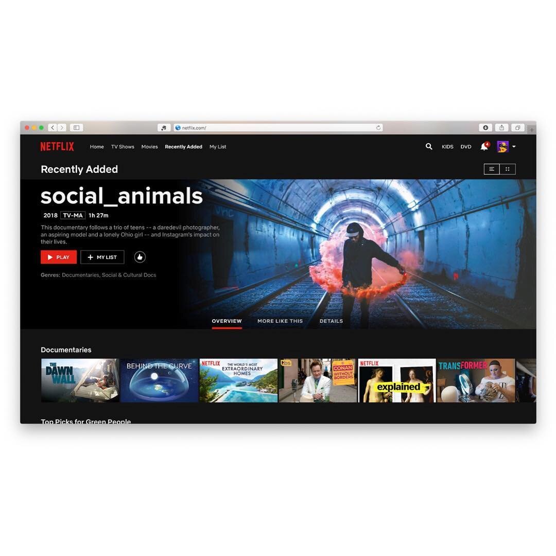 Social Animals is now on Netflix. Check it out!