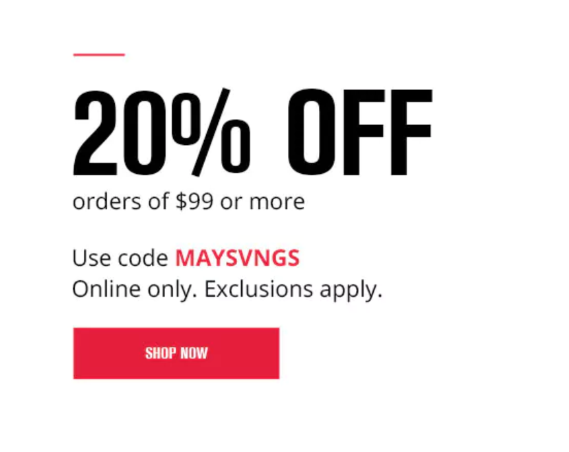Footlocker Sale: 20% OFF orders $99 or more