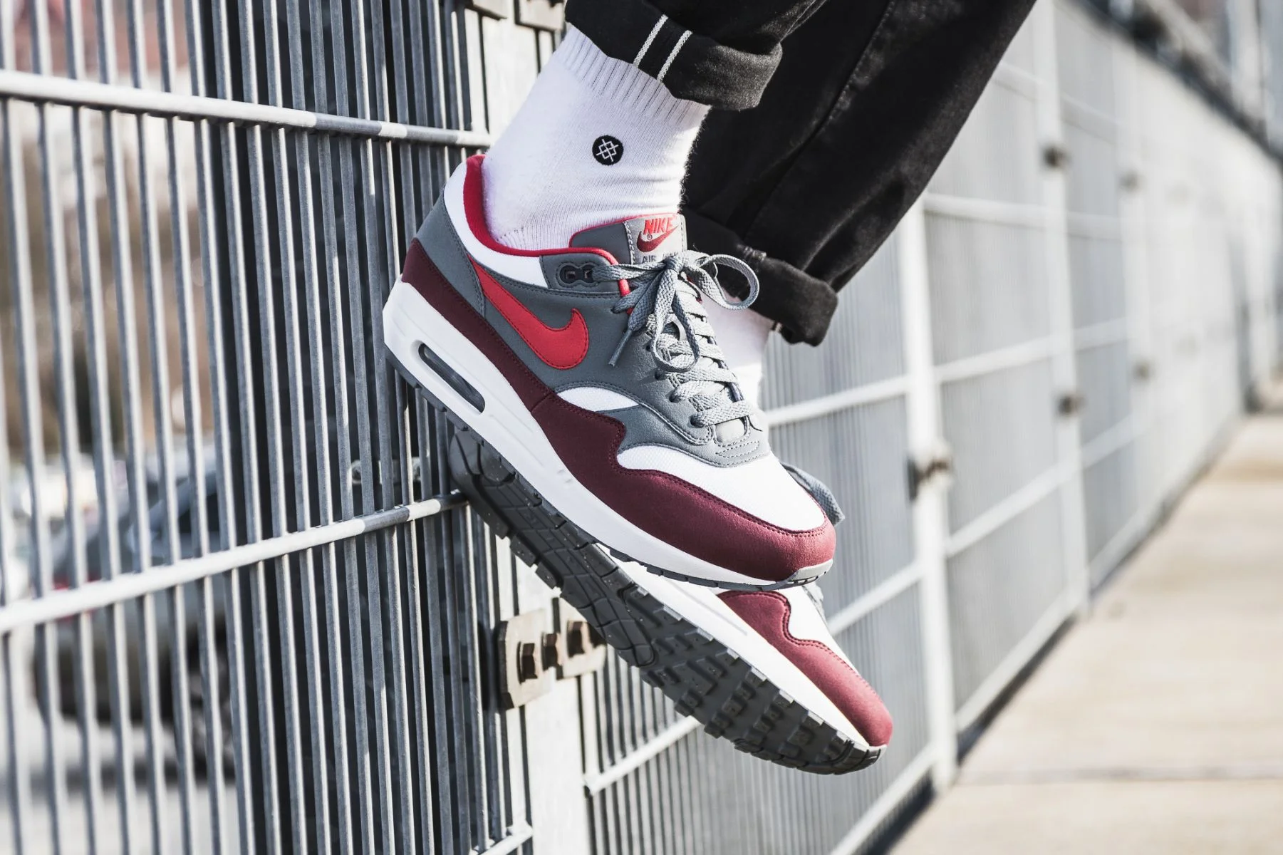 On Sale: Nike Air Max 1 'Cool Grey/Team Red'