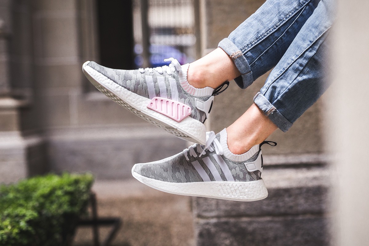 On sale: Women's adidas NMD R2 Primeknit 'White/Grey'