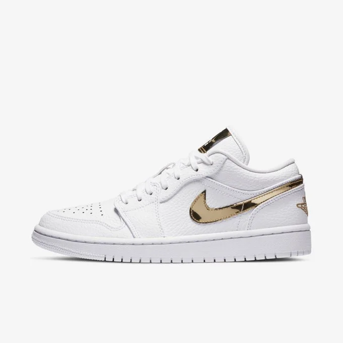 Air Jordan 1 Retro Low 'White / Metallic Gold'