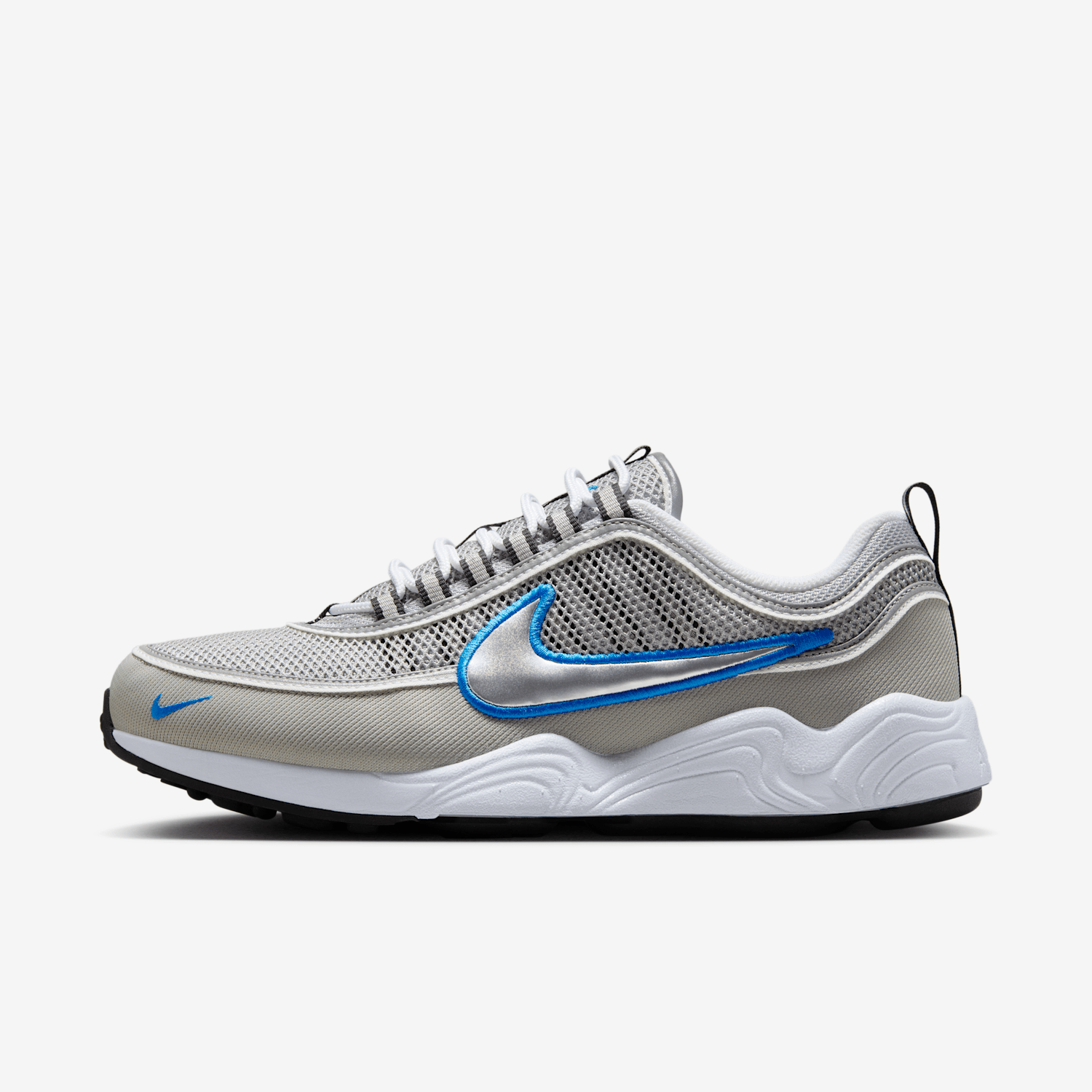  Nike Air Zoom Spiridon 'Metallic Silver / Signal Blue'