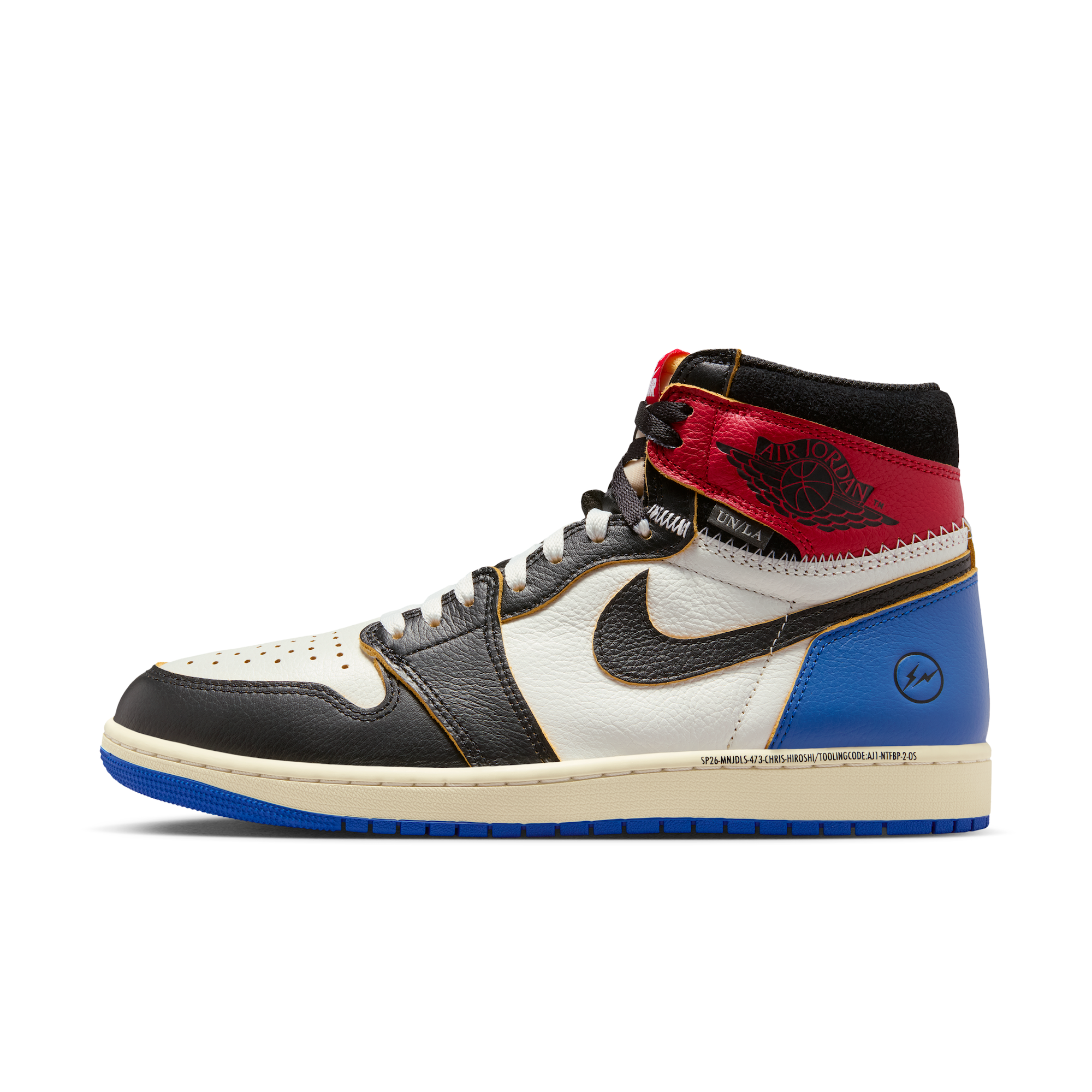 Union x Fragment x Air Jordan 1 Retro High OG 'Black / Varsity Red'