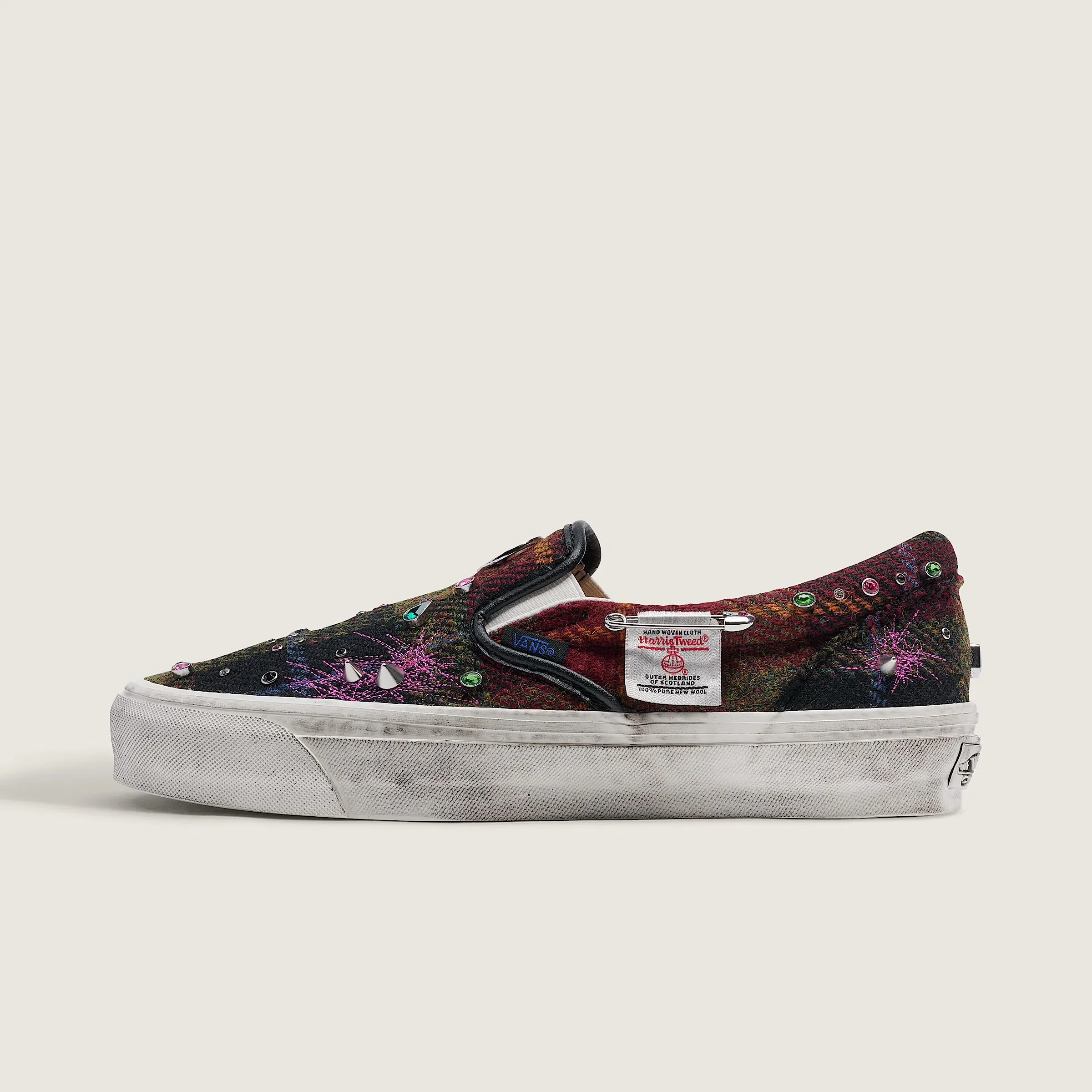 Harris Tweed x Vans Premium Classic Slip-On 'Tweed Red / Blue'