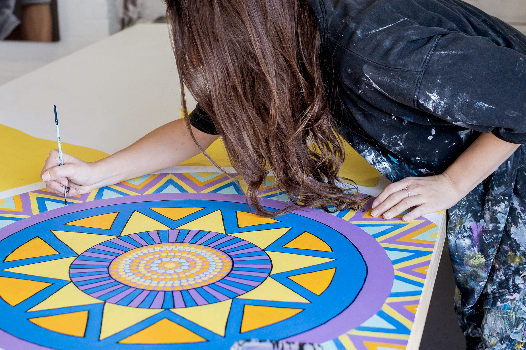 Creating 1 of 2 mural pieces.