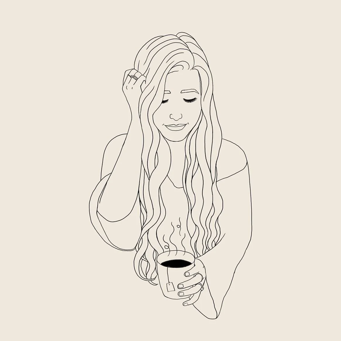 Happy Friday! Keen for the weekend... but in all honesty I'll probably spend most of it curled up on the couch with a tea 😂💪🏼 This is an illustration of Athena from @athenaandcamron that she commissioned last year ☺️ So many cute chill vibes in th