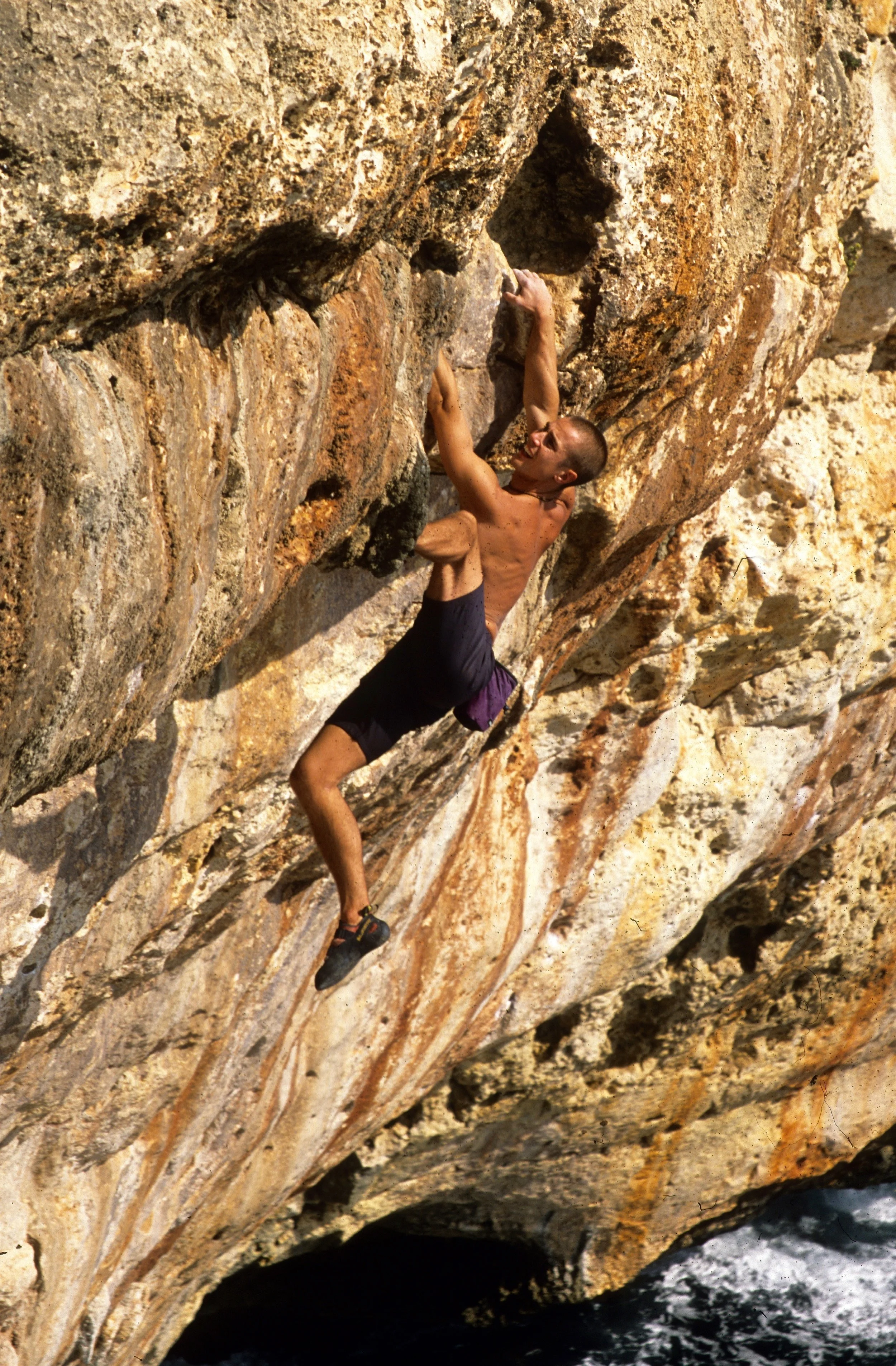 Pulling through the top bulge on the Lobster 6c+ Photo: Mike Robertson.