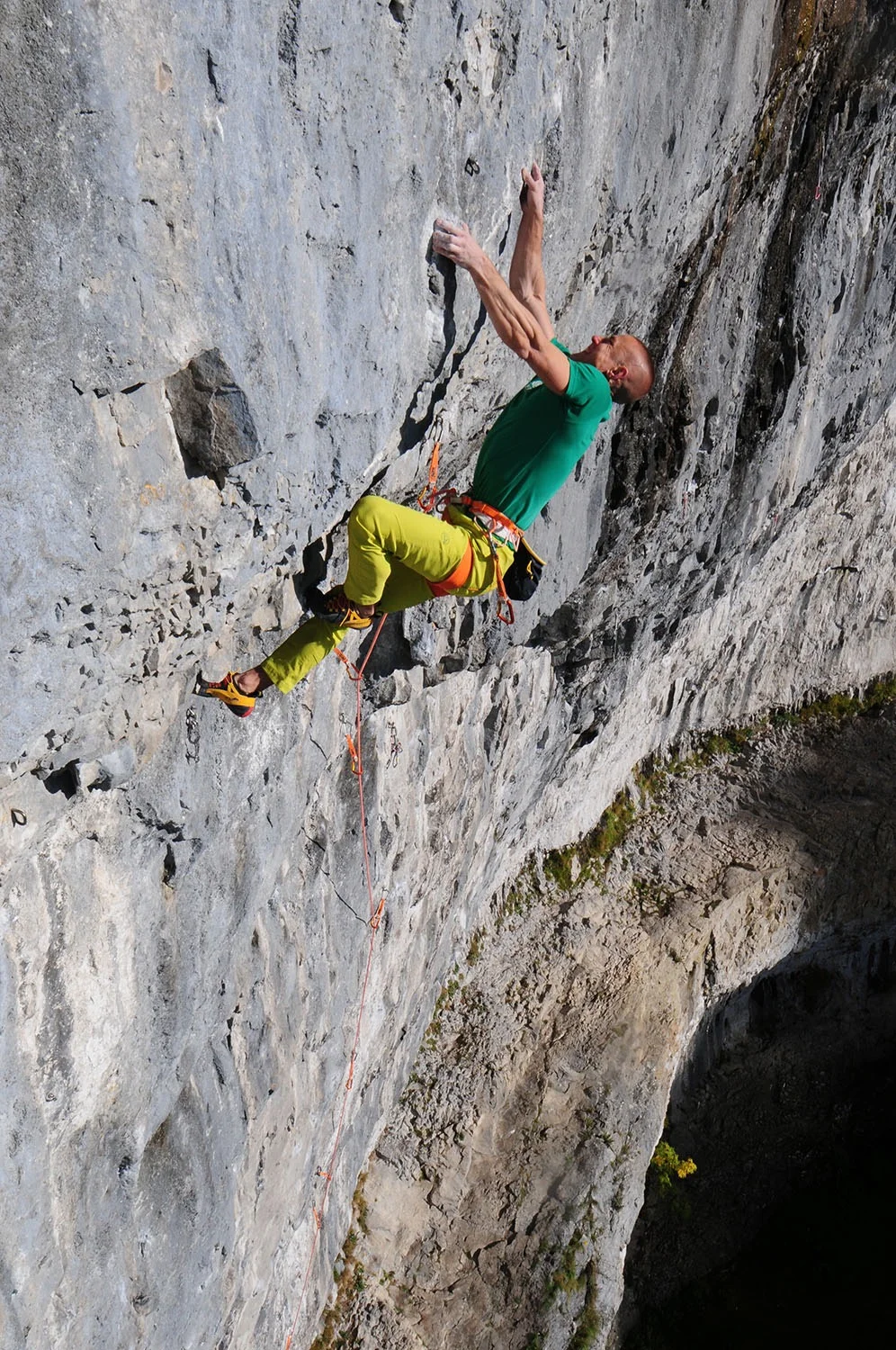 Sabotage 8c+, Malham, UK. First ascent in 2016. Photo: Ian Parnell