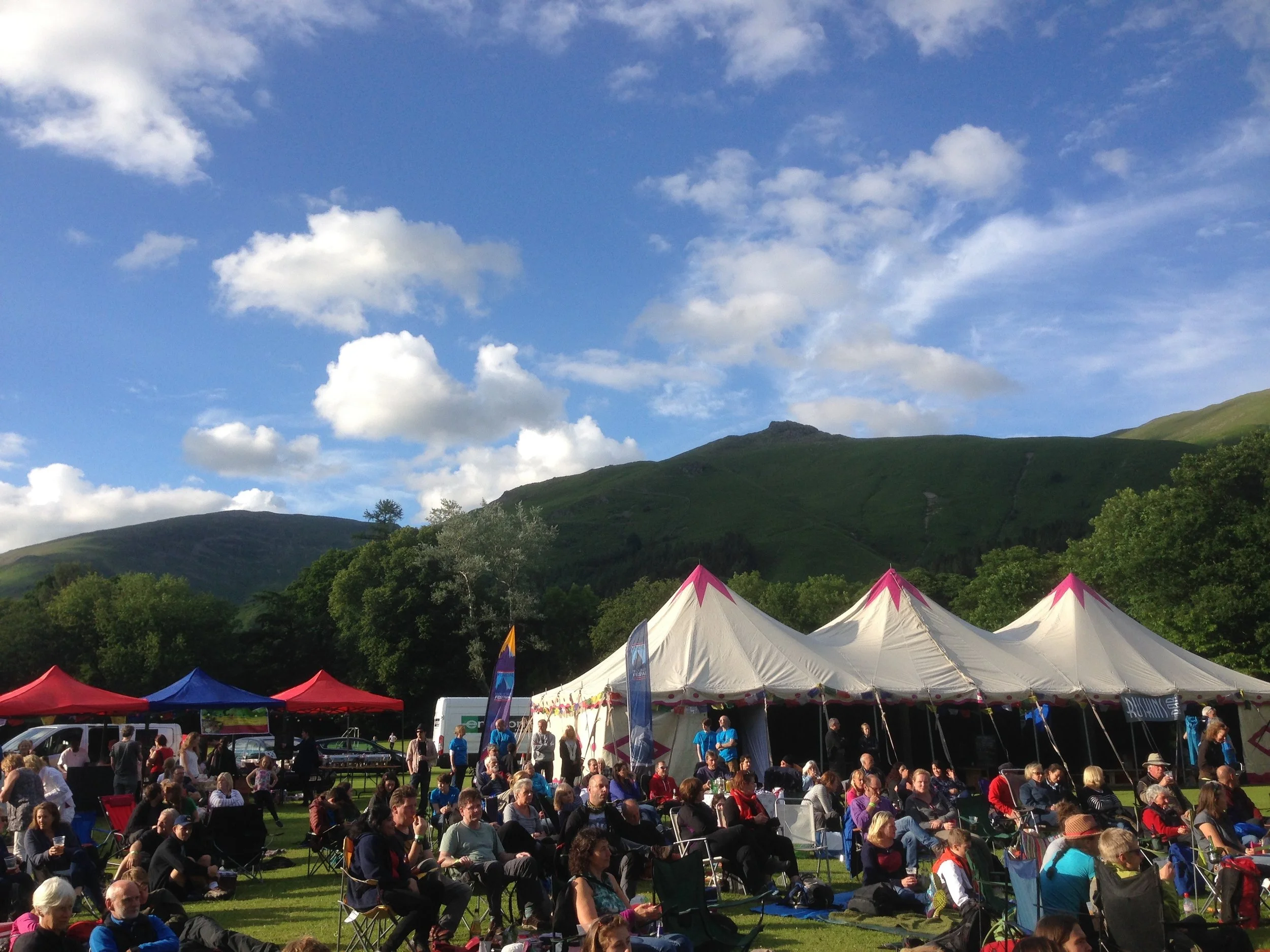 Speaking at Kendal Mountain Festival's outdoor event at Grasmere in 2016