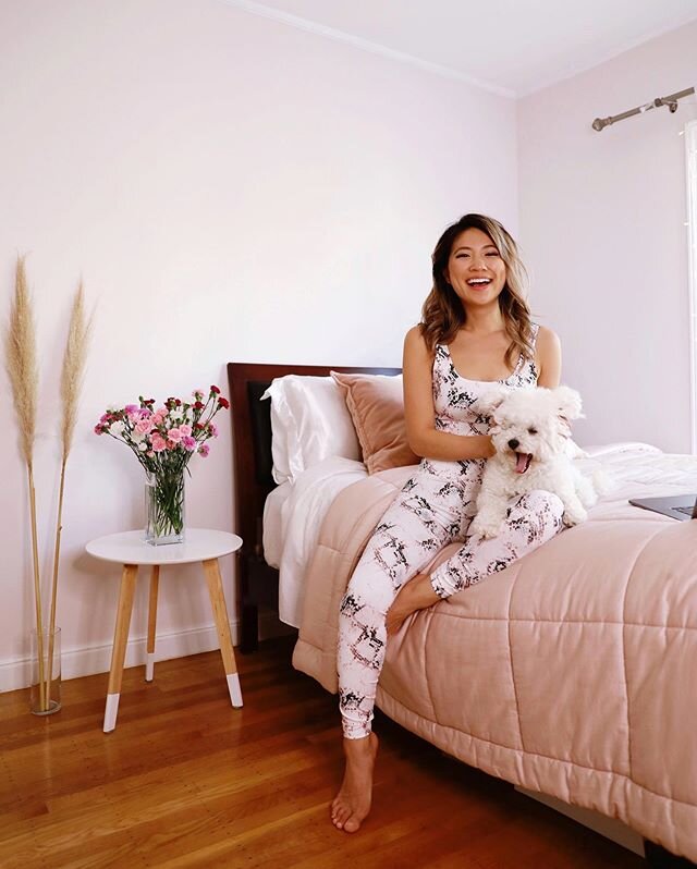 cozy night in with my favorite girl bella 🐶⁣⁣
⁣⁣
It&rsquo;s been a few days since I shared my 𝐥𝐢𝐟𝐞 𝐮𝐩𝐝𝐚𝐭𝐞 and I&rsquo;m taking a break from youtube! *please watch the video if you haven&rsquo;t, linked in bio* 💌⁣
⁣
For a year and a half, 
