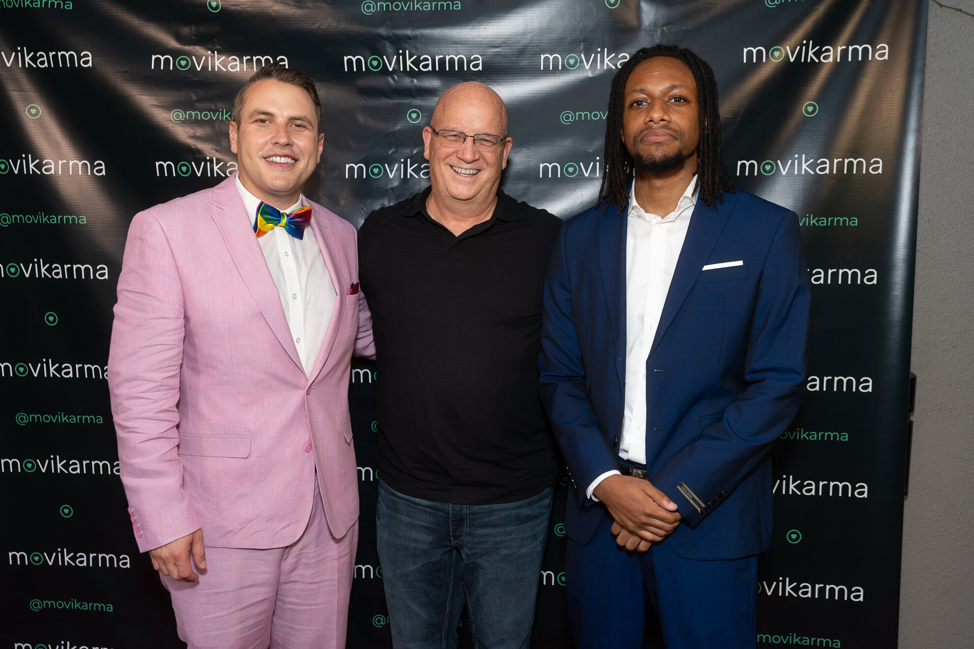 Jared Milrad, John Lynch (Paramount), Jermaine Dyson at Movikarma event PC Maxx Hennard.jpg