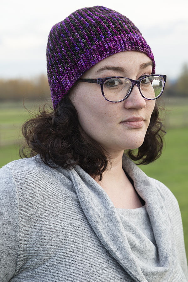 A model wearing the Emoryi Beanie