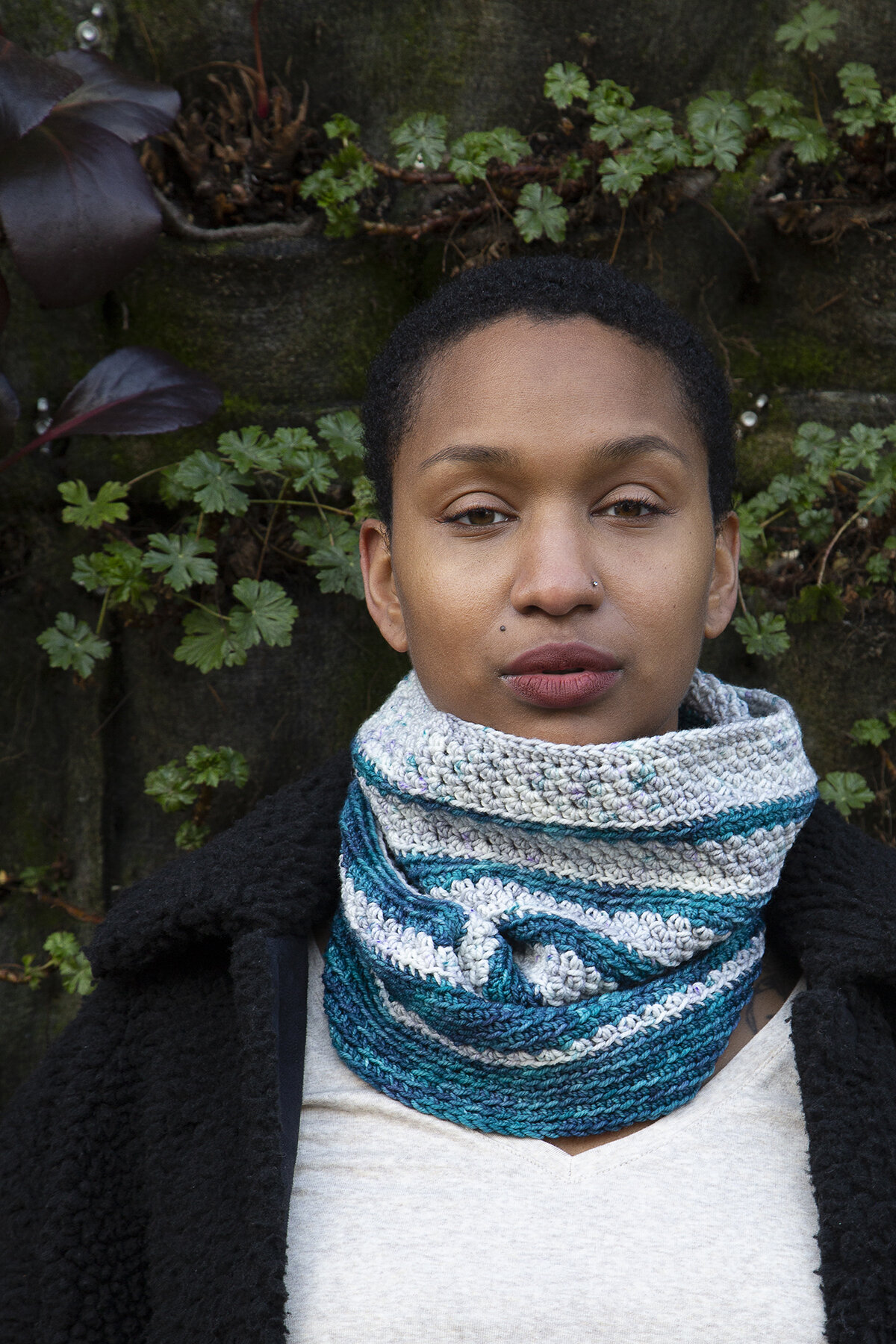 Skipping Stones Cowl — Cerulean Orchid