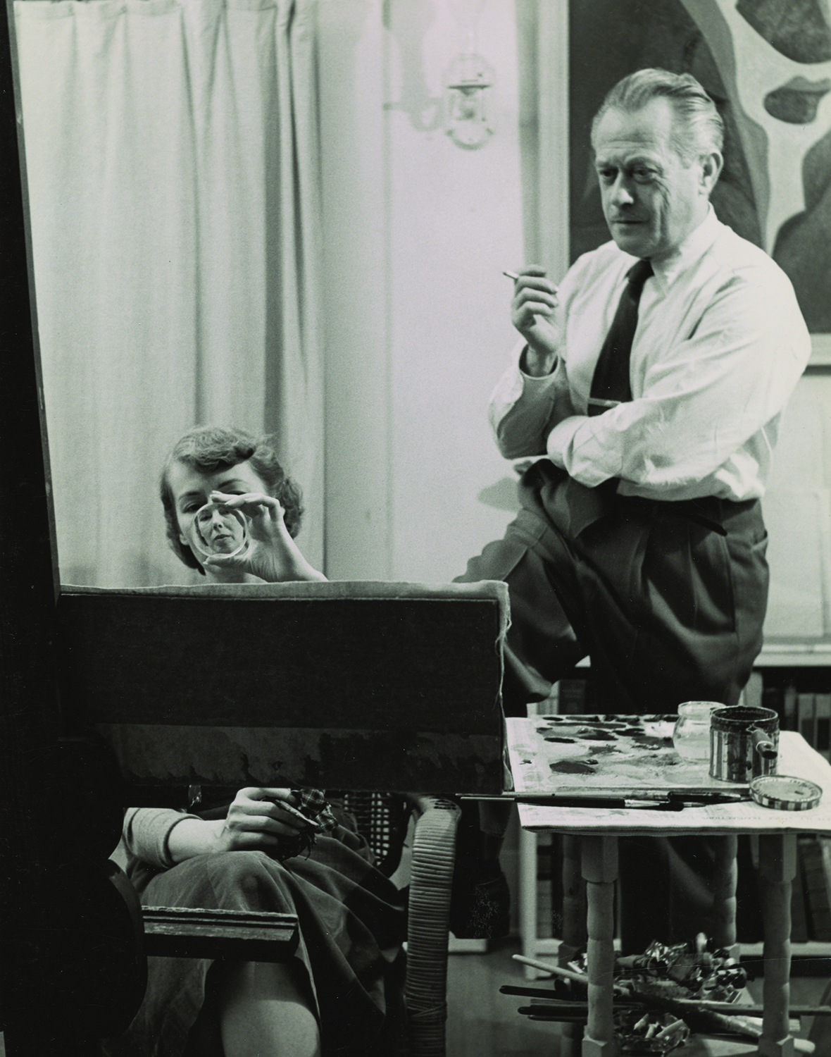 HL and LF at Ardmore Ave Studio_1949.jpg