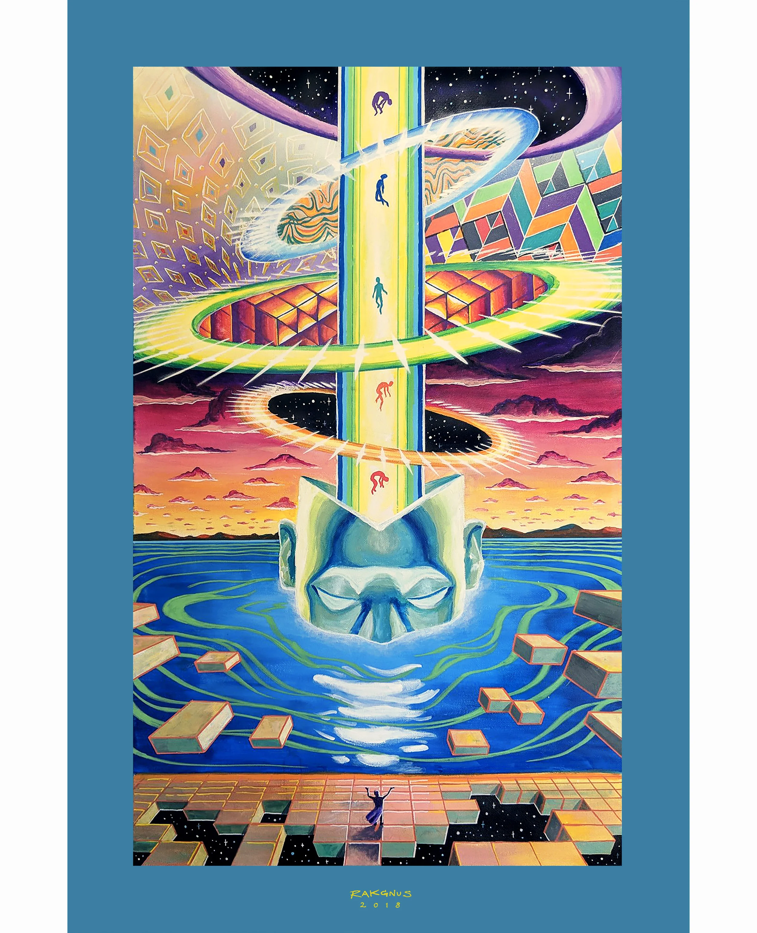 Alignment &amp; Ascension, Acrylic on canvas 36” x 24"  ORIGINAL SOLD